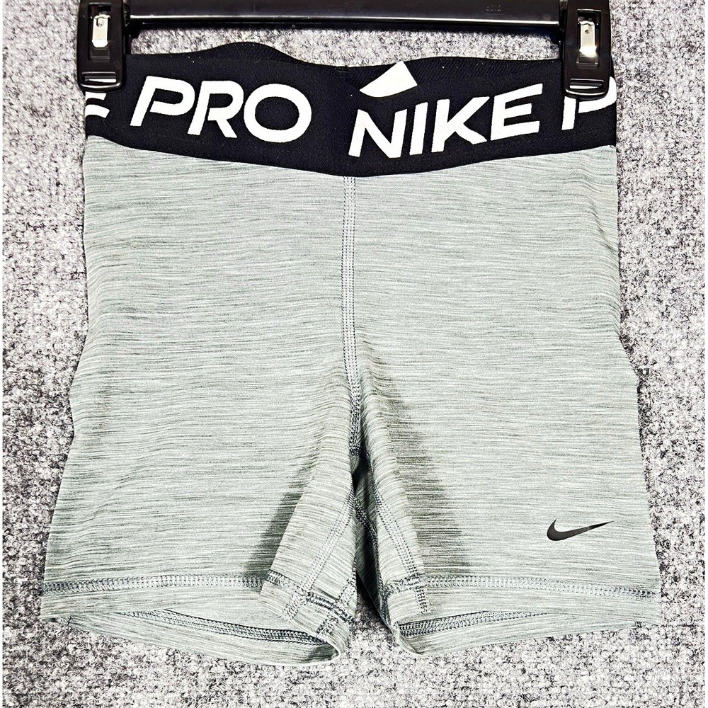 Nike Pro Men's Compression Shorts S Gray Black Heathered 4" Inseam Pull On